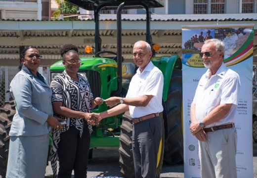 Communities ministry present tractors to three councils